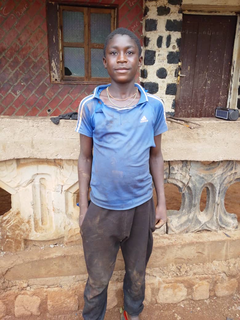 Ntahmbomenyi Prosper for Saint Charles Medical Foundation vocational training support in Baba I Cameroon