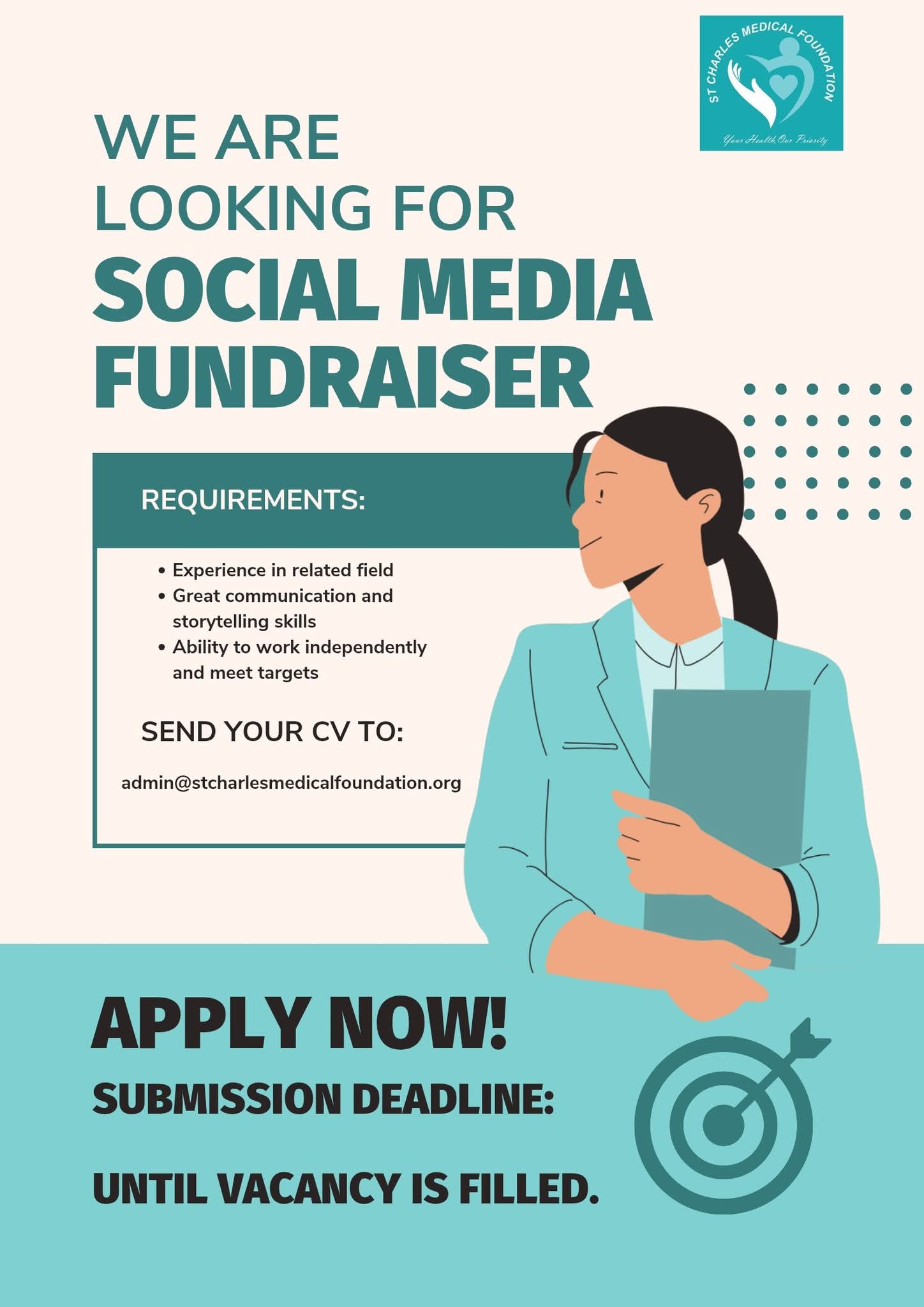 SCMF Social Media Fundraiser vacancy