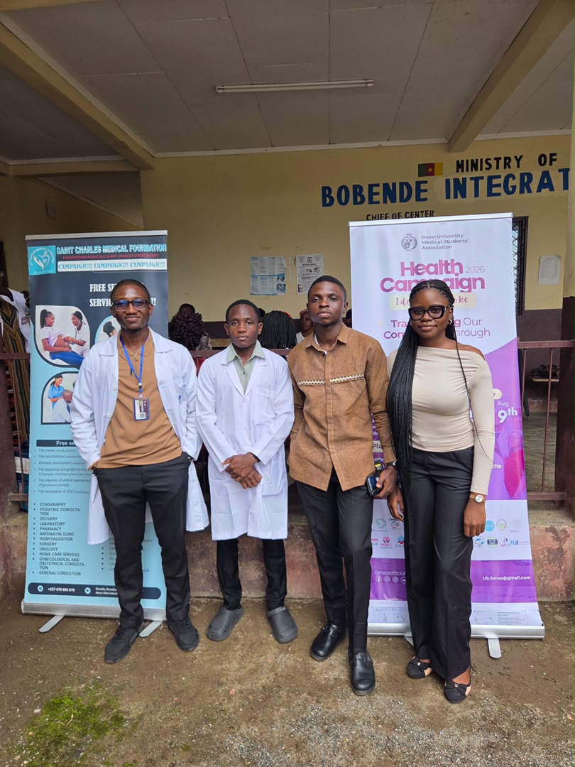 Health workers providing free medical services during the Bobende outreach