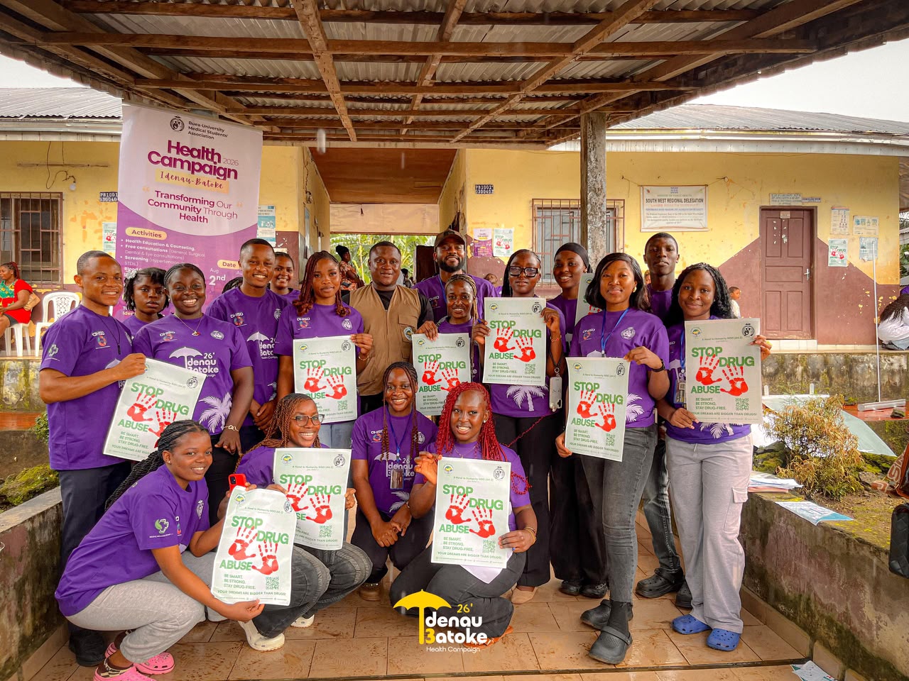 Drug abuse awareness and community sensitisation session in Bobende, Cameroon